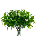 Artificial Plants Morning Glory Plastic Plants Shrubs Greenery Foliage for Hanging Planter Garden Patio Sidewalk Decoration