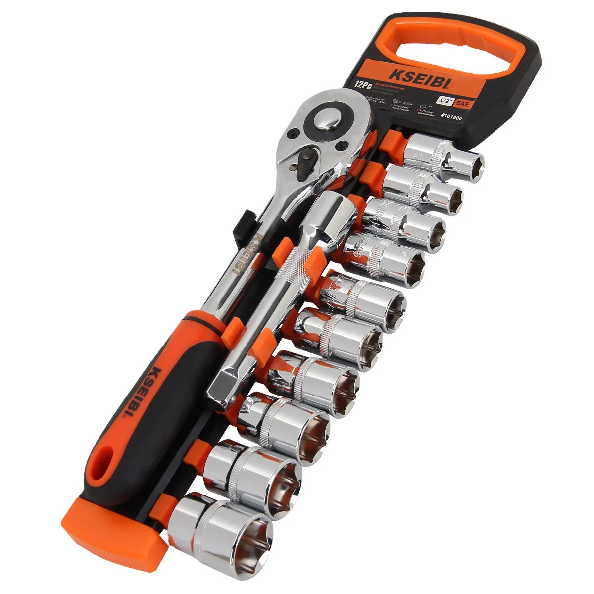KSEIBI Hardware 3/8''-15/16'' Hexagon Socket and Ratchet Set MegaBDM