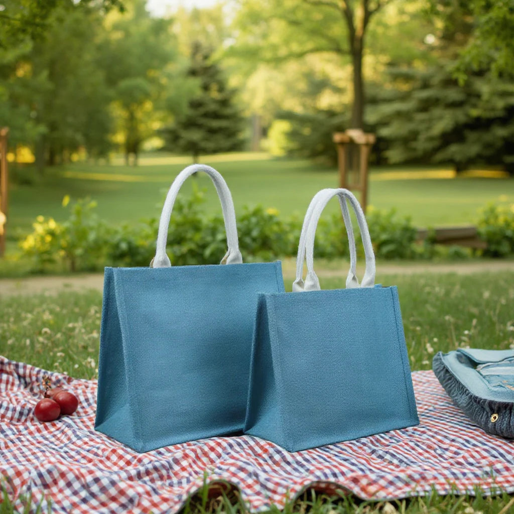 Hot Selling Retro Waterproof Jute Tote Bag Custom Logo Eco-Friendly Reusable Fruit Shopping Bags with Durable Promotion