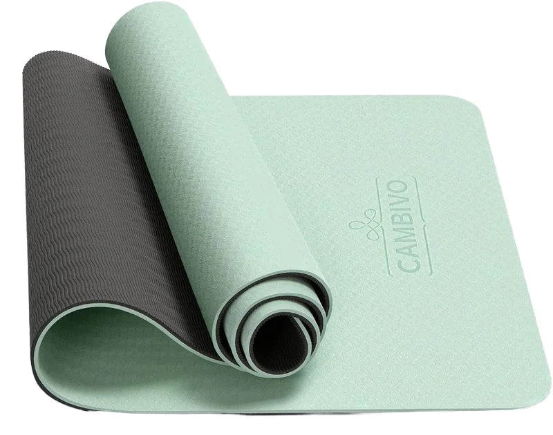 Wholesale Professional Eco-friendly 8mm Thick TPE Non-Slip Yoga Mat Custom Logo Recycled Durable Travel Mat for Fitness Home Use MegaBDM