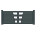 Aluminum Double Swing Gate Automatic Driveway Security Entrance Gate for Villa Residential Commercial Outdoor Access