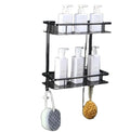 No Drilling Aluminum Bathroom Storage Organizer Adhesive Wall Mounted Hanging Shower Rack for Shampoo