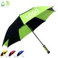 OVIDA Custom Design Air-Vented Fiberglass Outdoor Golf Umbrella Double Layer Canopy Red Pongee Fabric Straight Pattern 120cm