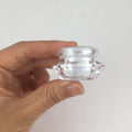 Mini Transparent Square Plastic Loose Powder Jar Screw Top 5g 10g 15g for Eye Shadow Blush Cosmetics Lotions Eye Creams