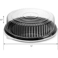 Round Clear/transparent PE/PP Food Cake Disposable Box Packaging Picnic Tray with Lid Clear Dome Lids Stackable Trays