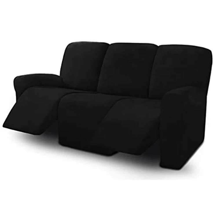 Wholesale Black Home Decor Velvet Protective Custom Sofa Cover Fabric Washable Breathable Polyester Stretch Sofa Cover// MegaBDM