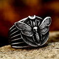 SS8-837R Steel Soldier 2022 Trendy Gothic Style Design Vintage Stainless Steel Moth Antique Butterfly Ring for Men Women