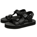 Men's Fashionable Black EVA Slides Casual Open Toe Outdoor Sandals Arch Support Flat Soft Waterproof Features Solid Black Fabric