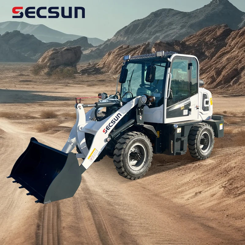 Secsun Mini Loader New Designs 600kg Bucket 0.4 Cubic Mini Wheel Loader on Stocks