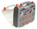 GD3129 Double Side Storage Tools Organizer Plastic Carry Assortment case with Removable Bins