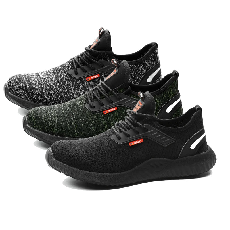 Diansen Women's Safety Toe Sneakers Wide Lightweight Cushion Work Sneakers Safety Shoes for Men Industrial