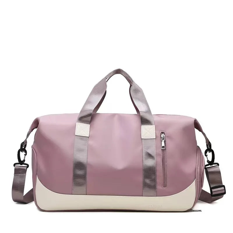 Bulk Customizable Men Women Gym Bag Waterproof Oxford Duffel with Wet Pocket Shoe Storage & Multi-Use for Fitness Yoga