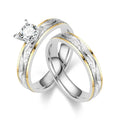 Shining Non Tarnish Stainless Steel Couple Rings for Lover Couple Friendship Rings Valentine's Day Gifts for Lover's