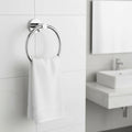 Modern Stainless Steel Hand Towel Ring Wall Mount Bathroom Towel Holder for Hotels