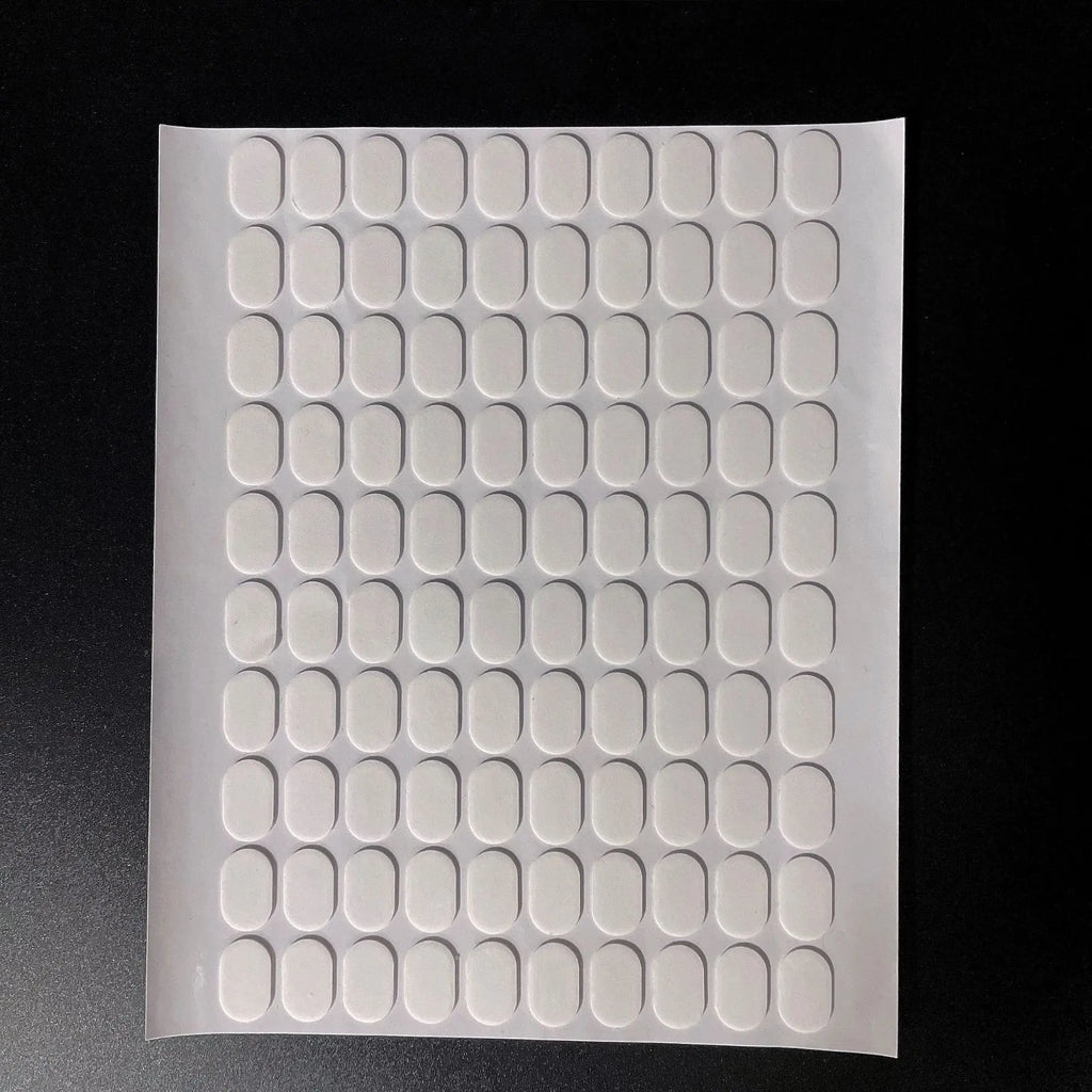 100 Pcs Press on Double Side Jelly Tape Nail Glue Adhesive Clear Stickers Manicure Art Display Stand Salon Practice Showing