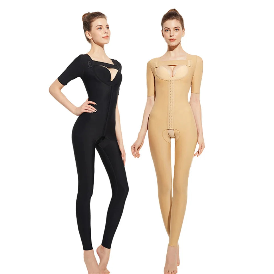Women's Jumpsuit Shapewear Zipper Pants Open Crotch Liposuction Shapewear After Shapewear