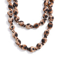 JINYOU 1891 Personalized Autumn Sweater Chain Polyester Wrapped Around Wooden Beads Long Necklace for Gift