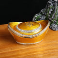 SHINNYGIFTS FengShui Crafts Gold Ingot Jewelry  Trinket Box New Year Gift Box Home Decorative Storage Box