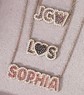 Shangjie Collier Brass Glossy Colorful CZ AAA Zircon Custom Name Necklace 18k Gold Plated Necklace
