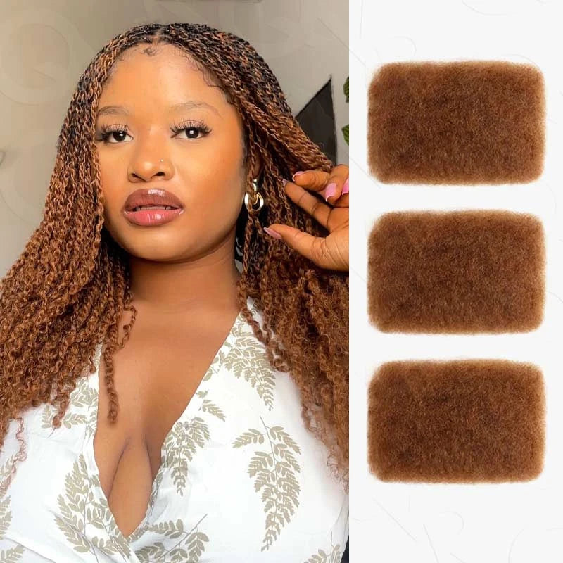 Wholesale Brazilian Remy 100% Human Hair Afro Bulk Kinky Twist Naturel Hair Spring Twist for Braiding Crochet Hair Extensions