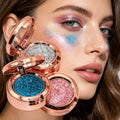 Wholesale Custom Logo Printed Single Eyeshadow Palette Powder Eye Shadow Shimmer Finish Dark Skin Tones Features Glitter Matte