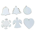 Double-Sided Printed MDF Ornament Round Heart Shape Christmas Tree Pendant Sublimation Blanks for Holiday Decorations