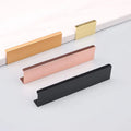 Profile Hidden Handle for Whole Kitchen Right Angle Recessed Handle Finger Pull L Shape Door Pull for Wardrobe