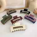 Korean Simple Frosted Hair Clip Claw Color Contrast Hairpins Women Frosted Matte Acrylic Plastic Hair Claw Clip