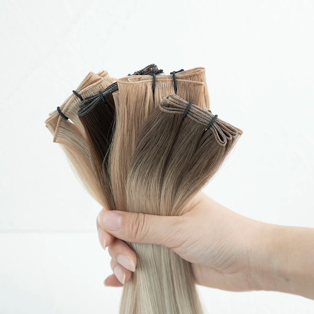 LeShine Salon Quality Remy 100% Human Hair Extensions Genius Weft Thick Ends Invisible Genius Weft Hair Extensions