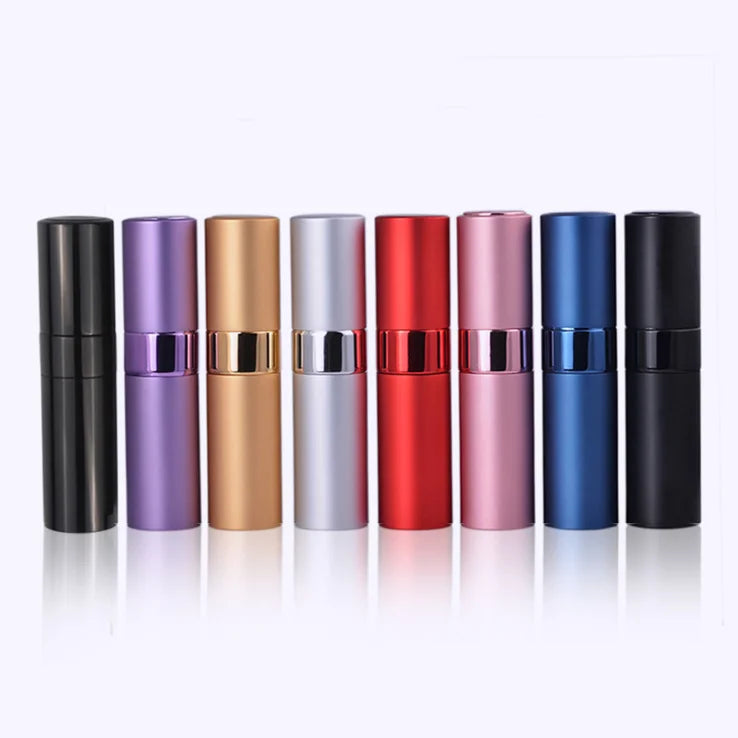 Cheap Price Fancy Cosmetic Travel Packaging 8ml 15mlEmpty Rotatable Aluminum Spray Perfume Bottle