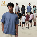 New 190G Loose Oversize Basic Men's Cotton T-shirt Short-sleeved Blank Solid Color Tshirts