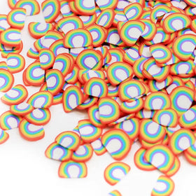Kawaii Mini Loose Polymer Clay Soft Sprinkles 500g/bag Rainbow Bridge DIY Stickers Slime Stuffings