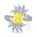 Ready to Ship New Fashion 5A Cubic Zirconia Luxury Sparkling Wedding Ring