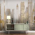3d Hand-Painted City Background Wall Covering Modern Minimalist Living Room Sofa Art Wallpaper High-End Decorative Mural