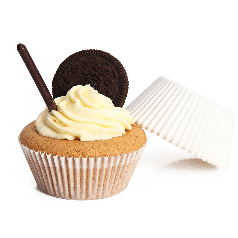 CHEFMADE Kitchen Baking Tool White Muffin 2# Mini Cupcake Paper Liners