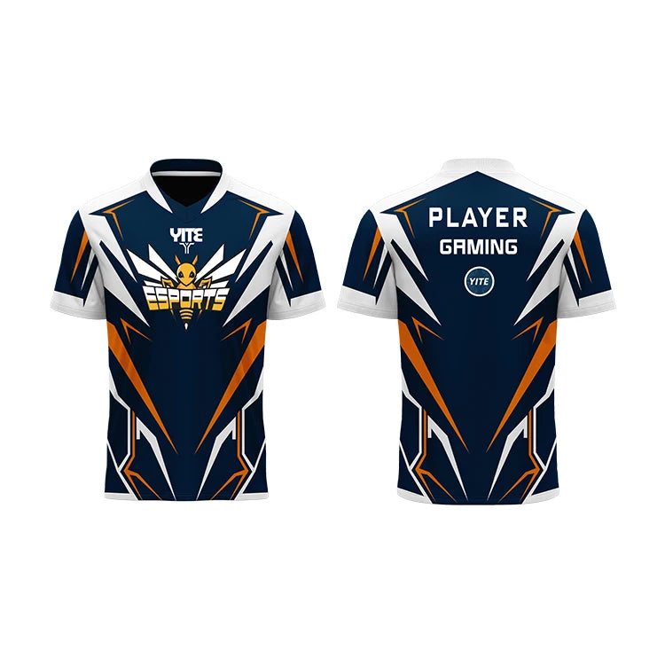 Sublimation Esport Jersey Print Breathable Esport t Shirt Custom Black Gaming Jersey