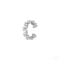 1 Piece 925 Sterling Silver Luxury Irregular Zirconia Pave Cuff Earring for Women Friends Gifts