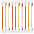 3 Pin LED Connector 10mm Width for WS2812B WS2811 RGB Full Color Strip 2 Connectors 3Pin LED Strip to LED Strip Connector