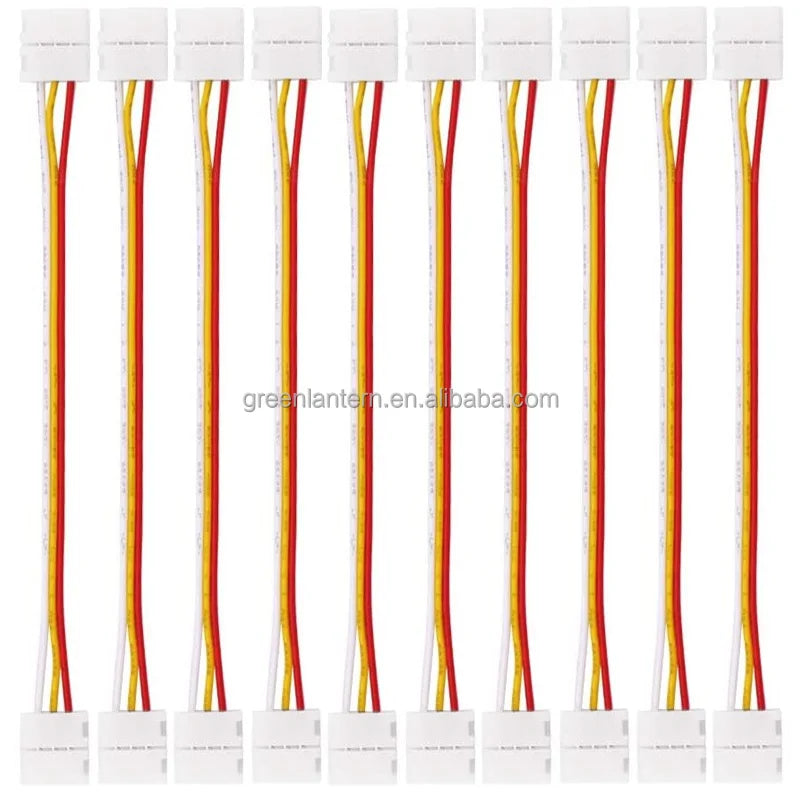 3 Pin LED Connector 10mm Width for WS2812B WS2811 RGB Full Color Strip 2 Connectors 3Pin LED Strip to LED Strip Connector