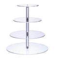 4 Tiers Round Acrylic Dessert or Cupcake Display Rack Cake Stand for Wedding