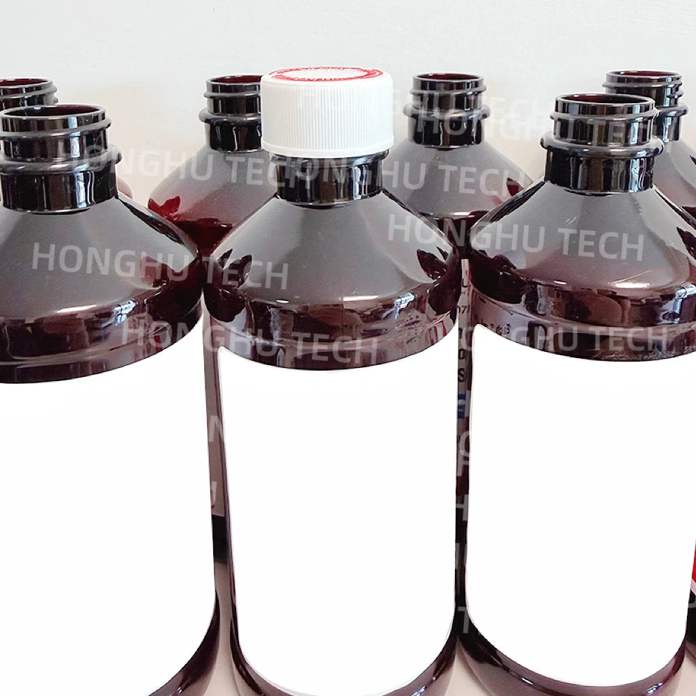 Premium 16oz Amber Arch PET Bottle New Wokc Plain Akn Sticker Labels Whole Kit with Screw Cap and Seal