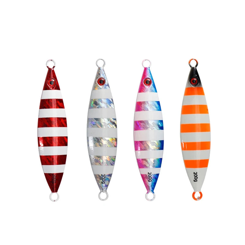 Hot Sale 60g 80g 100g 150g 200g Lead Metal Fish Baits Metal Jig Luminous Lure Fishing Hard Slow Jig Lure