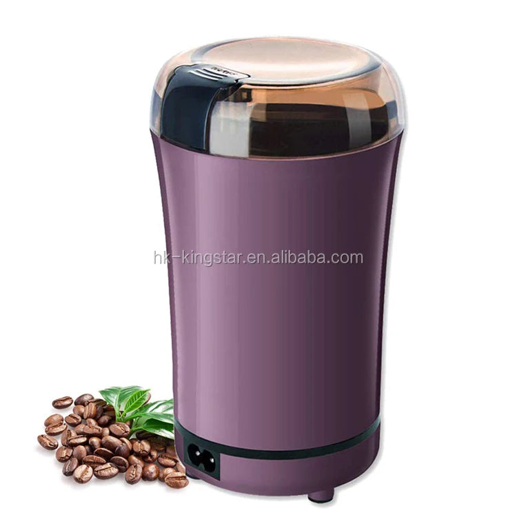 Through the Transparent Cover of the Electric Coffee Grinder You Can Observe the Grinding Process.
