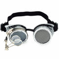 Custom Logo Wholesale Fashion Retro Men Women Party Punk Glasses Welding Round Steampunk Goggles With Magnifier