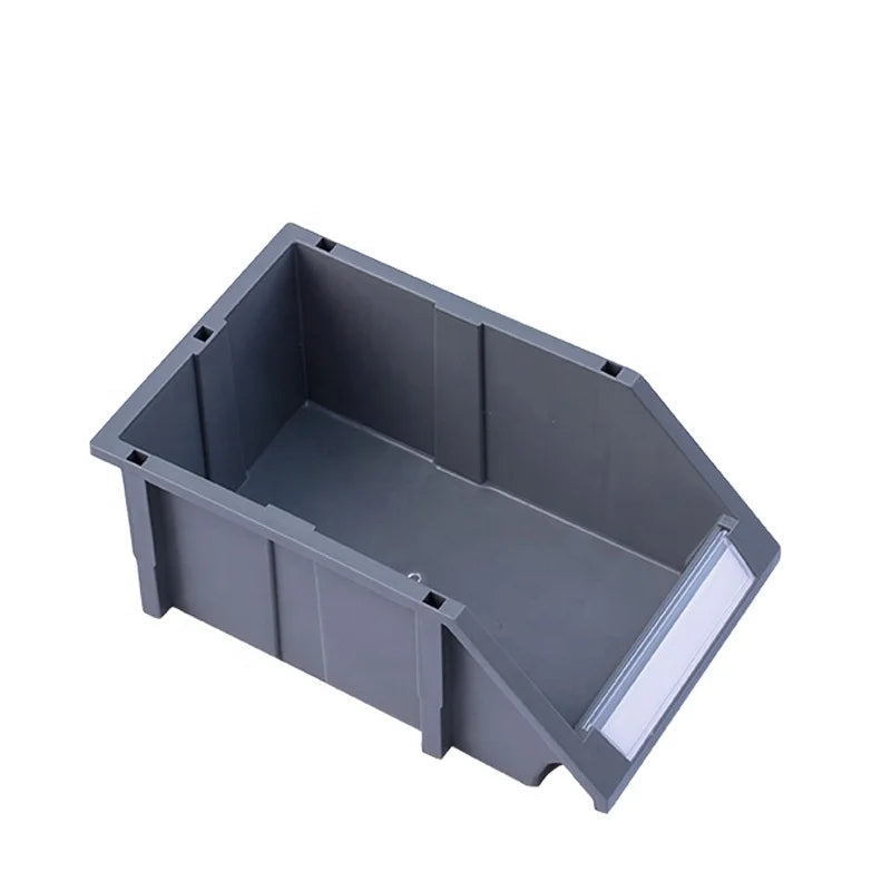LEADLOONG X3 Grey Plastic Parts Bin 350*200*150MM 13.78*7.87*5.91inch Stacking Baskets Toy Parts Organiser Box