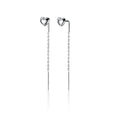 Long Sweet Heart Ear Line 925 Sterling Silver Drop Earrings for Women Girls Jewelry Gifts
