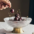 Luxury Modern Creative Living Room Table Decoration Ornaments Candy Fruit Larger Glass Plate Bowl