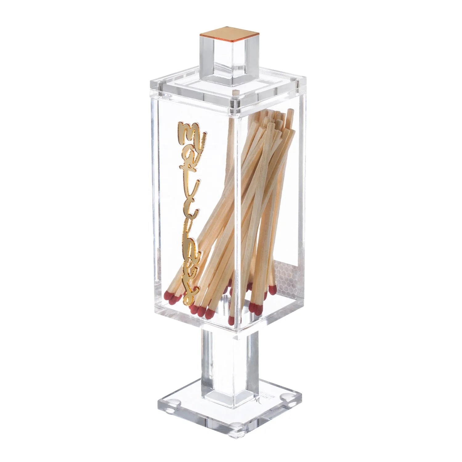 Hanukkah Jewish Acrylic Matches Box Holder Shabbat Shabbos Sabbath Waterdale Collection Chanukah Judaica Lucite Match Holder Jar