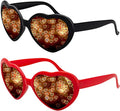 Hot Sale Love Heart Shape Sunglasses Watch the Lights Change to Heart Shape at Night Heart Effect Diffraction Glasses Special Le