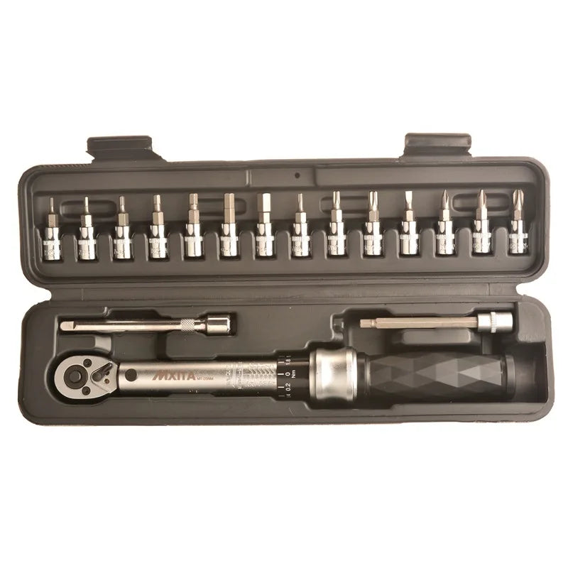 OEM Custom Logo Multi-Function Preset Beam Torque Tool Set 1-25NM Box Torque for Bicycle Shop Tools